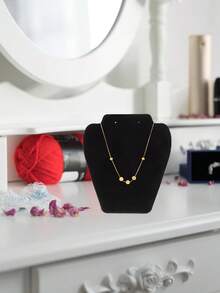 Présentoir élégant pour colliers et boucles d'oreilles, présentoir pour colliers et boucles d'oreilles, boîte de rangement en velours noir pour boucles d'oreilles, colliers, pendentifs, bijoux, cadeau de Saint-Valentin et de Noël.