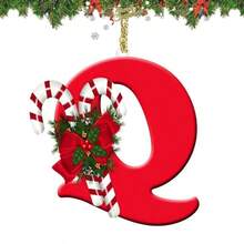 زخارف حرفية من الألف إلى الياء لتزيين شجرة عيد الميلاد - علامات شخصية معلقة للأبجدية الإنجليزية لصنع زخارف DIY