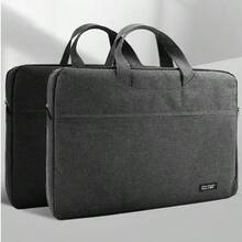 Canvas File Bag Business Meeting Bag Thickened Laptop Bag For Men And Women's Business Trip Briefcase Document Storage