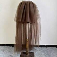 Women's Colorful Stylish Asymmetrical Tulle Skirt, Europe And America Design, Sexy Hem, Suitable For Daily Wear And Stage Performance - Multicolor - View 9