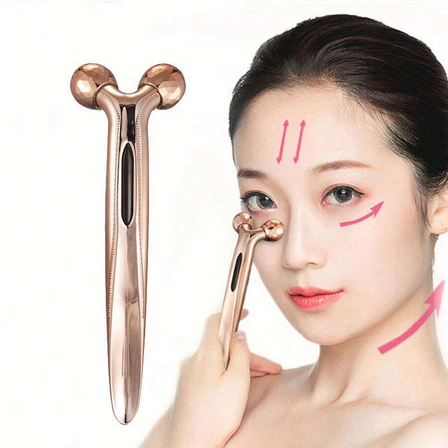 Rodillo masajeador facial 3D, masajeador corporal y facial, rodillo de masaje para tensar la piel de la cara, brazos, ojos, cintura, piernas, masajeador para mujeres - No requiere batería