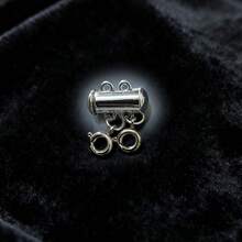 1 pièce Fermoir à glissière multi-brins en acier inoxydable pour bracelet/collier avec anneaux de jonction, anneaux à ressort, fermoirs tubulaires pour la création de bijoux