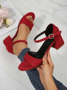 大码女式高跟鞋，天鹅绒拼色宽带一脚蹬金属扣 PU 软底舒适防滑可爱休闲奢华高跟鞋 5 厘米，适合室内/室外、日常时尚、奢华派对、旅行、学校、办公室、春夏季