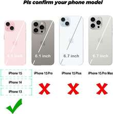 For IPhone 15/14/13 Case Cute Design Strong Magnetic Cute Slim [Compatible With MagSafe] Wireless Charging Phone Case 2 In 1 Shockproof Heavy Duty Protection Cover 6.1", Turtle Shell2025.1apple006 - 天然花 - 查看 10