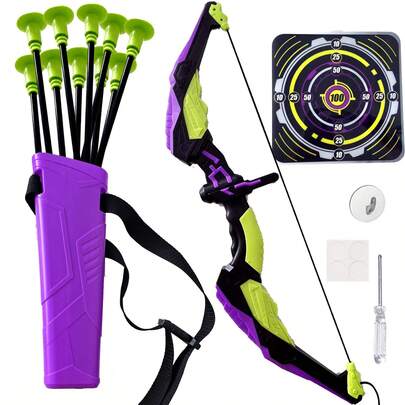 Bow And Arrow Set For Kids - Archery Toy Set -With Suction Cup Arrows, Target & Quiver, Indoor And Outdoor Toys For Children Boys Girls,Halloween, Tha