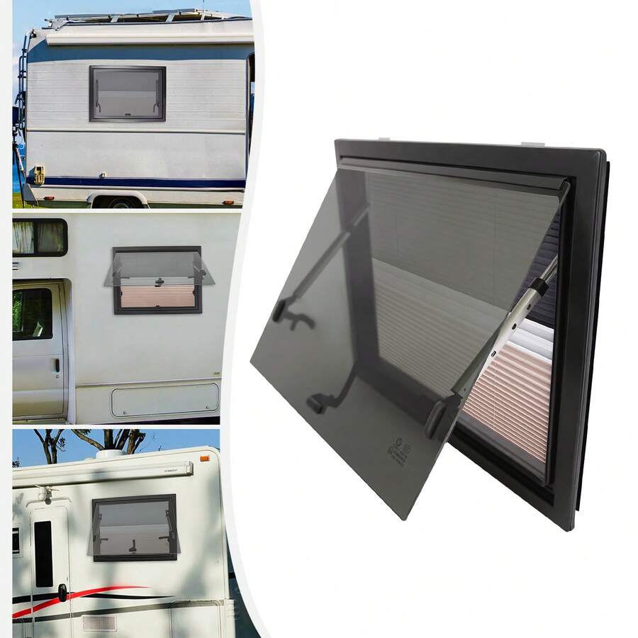 RV Caravan Camper Van Push Out Window RV Window RV Push Out Window - Black and White - View 1