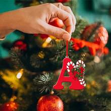 زخارف حرفية من الألف إلى الياء لتزيين شجرة عيد الميلاد - علامات شخصية معلقة للأبجدية الإنجليزية لصنع زخارف DIY