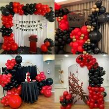 20/50PCS Red, Black And Gold Latex Balloon Set, 5/10/12 Inch Balloon Garland Kit For Wedding, Birthday, Bachelorette Party, Anniversary, Gender Reveal, Christmas Party, Balloon Arch Decorations, Photo Backdrop, DIY Party Decor - Black, Gold and Red Suit - View 8