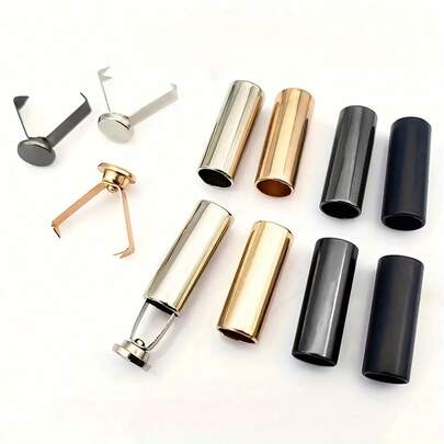 50pcs/20 Pcs/10 Pcs/1pc No Installation Hanging Plated Button, Suitable For DIY Decoration,Sweatshirts, Pants, Coats, Shoes - Multifunctional Cord Stopper, Easy To Use, Durable