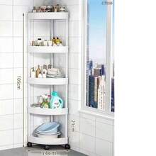 Rafturi de colț cu 3/4/5 niveluri, suport pentru haine din plastic impermeabil și rezistent la rugină, organizator de rafturi pentru pantofi pentru bucătărie și living, alb/negru