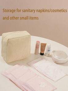 Multi-Coloured Tampon Storage Bag Pink Sanitary Napkin Storage Bag Portable Storage Bag Large Capacity Simple Style Used To Store Sanitary Napkins Panty Liners And Tampons A Necessity For Girls A Good Choice For Going Out Stripe Series Makeup Bag Travel School Supplies Travel Essentials Make Up Bag Holiday Essentials Cosmetic Bag Makeup Bags Makeup Pouch Makeup Organizer Make Up Organizer Makeup Storage