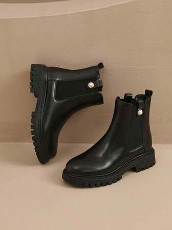 Stivali da donna nuovi, moda autunnale, versatili, stivali alla caviglia con platform