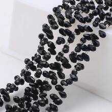 约95颗5*8毫米水滴形玻璃珠，彩色镀AB彩DIY饰品吊坠，适用于手工配件、鞋子、包包、发饰、节日礼物、生日礼物等。 - 5*8mm橫孔水滴 - 查看 40