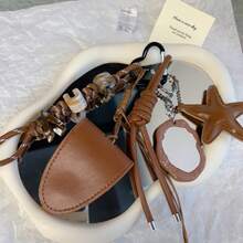 Clip magnétique pour lunettes de soleil  de style couleur café, accessoire classique et polyvalent pour sacs, automne/hiver