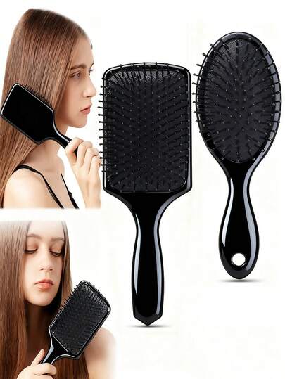 2支/1支男女通用梳子，扁平梳，易于梳理，适用于长发、浓密发、细发、卷发，干湿两用，告别打结烦恼，沙龙级顺发梳 - 男女通用，适用于所有发质，尼龙刷毛，梳子，梳子，顺发梳，球形梳，迷你梳子套装，木梳，梳子，迷你梳子，顺发梳，美发产品，美发工具，美发用品，护发，卷发梳，美发设备，旅行必备，发型，美发，梳子，背梳，造型梳，卷发梳，边缘梳，梳子，梳发，梳子套装，梳发，卷发梳，顺发梳，女士梳子，头发，旅行，美发产品，美发工具，美发用品，理发师，理发配件，理发店，美发设备