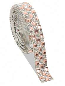 4/1Piece Self-Adhesive Sparkling Diamond Ribbon Set, 4/2 Yards Total - Crystal Embellishments For Diy Crafts, Clothing, Phone & Party Accessories