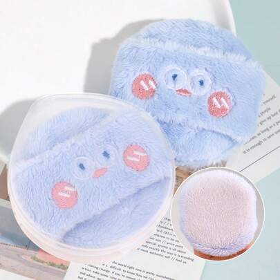 2件套粉扑套装，包含1个哑光粉扑和1个收纳盒，适用于散粉、粉饼、腮红等，长毛双面海绵粉扑，缎带双面可用，价格实惠，适合作为圣诞礼物、化妆品、化妆工具、平价好物、礼品、女士礼品、圣诞礼物、赠品、旅行必备品。