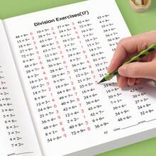99 Multiplication And Division Exercise Book, Math Timing Test Exercise Book, Multiplication And Division Method In Elementary School And Children's Math Books, Counting And Calculation Math Practice Exercise Worksheet, Reading Game, Math Skill Development Learning Tool - Multicolor - View 9