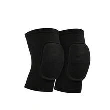 1对运动舞蹈护膝男女舞蹈拜拜跪姿瑜伽轮滑防撞加厚海绵护膝瑜珈跑步健身护膝 - 黑色 - 查看 6