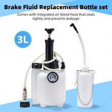 GEARZAAR 3L Brake System Clutch Fluid Pressure Bleeder Bleeding Device Kit Car Bleed Tool - A - View 1