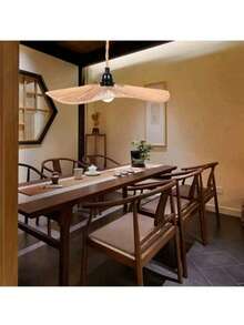 1 pieza Pantalla de lámpara colgante tejida, lámpara colgante simple de mano tejida de manera natural, pantalla de lámpara colgante de ratán para techo, lámpara colgante de granja creativa, lámpara colgante de araña de ratán