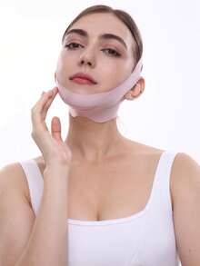 V-Line Face Lifting Strap, Soft Chin Strap, V-Shaped Face Bandage, Unisex Beauty Tool - Multicolor - View 2