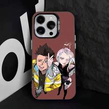 C-Cyberpunk Cool E-Edgerunners Phone Case Cover Compatible With  16, 15, 14, 13, 12, 11, 8, 7, Pro, Max, Plus, Mini, XS, SE Anti-Fall Black Matte Hard Cover Compatible With  17 Case,  17 Pro Case,  17 Pro Max Case - Z1 - Visualizzare 8