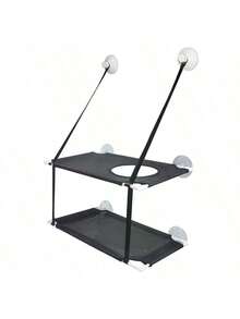 20kg Capacity Pet Cat Hammock Bed, Double-Deck Suction Cup Hanging Cat Basket Nest, Window Balcony Cat Bed, Christmas & New Year Gift - Multicolor - View 9