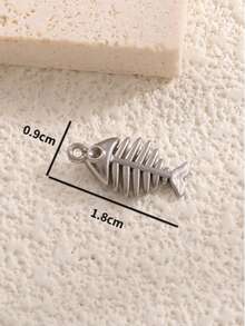 1 件不锈钢鱼形吊坠，适合 DIY 珠宝制作、项链、手链、手机吊饰、钥匙扣 - 魚 - 查看 13