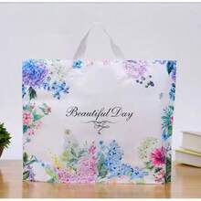 5/10/50pcs Premium Gift Bags, Thank You Shopping Bags With Soft Loop Handles - Multipurpose Shopping And Party Favor Bags For Weddings, Birthdays, And More - Durable Plastic Craft Bags For Home Decor, Room Decor, And Christmas Decorations