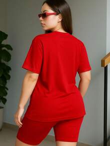 女士两件套服装 - 紅色 - 查看 2
