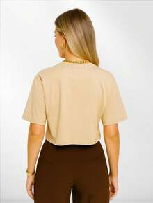 Oversized Women's Cropped - D00 - Areia - View 2