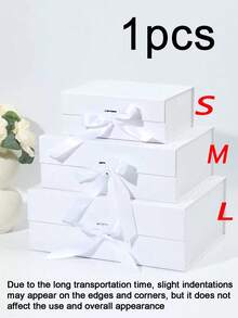 纸板折叠礼盒，用于礼品包装，矩形盒，带磁性盖封，附赠丝带和贺卡。适用于伴郎求婚礼盒、婚礼、圣诞节、万圣节、生日礼物包装、圣诞节、结婚周年纪念日派对、情人节等。 - 彩色 - 查看 16