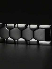 1 件主打时尚钛钢男士手链，四合一手链，送给家人和朋友的理想礼物，防水、耐用且时尚的腕带，完美的父亲节礼物 - 黑色 - 查看 5