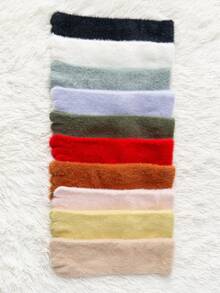 1 Pair Women's Autumn/Winter Thick Thermal Lined Toe Socks, Warm Coral Velvet Mid,Calf Socks For Indoor/Home Wear, Cozy Socks