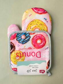 2 Pcs Thickened Oven Mitts And Heat Pads, Oven Microwave Insulated Gloves, High Temperature Resistant Restaurant Insulated Gloves Insulation Mat, Baking Gloves Set,Oven Mittshome Essentials,Kitchen Accessories,Kitchen Essentials,Kitchen Decor,Heat Resistant Mat,Oven Gloves,Kitchen Accessories