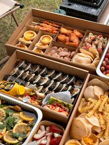 1/2 hộp giấy Kraft nâu hình chữ nhật có nắp và cửa sổ trong suốt dùng để nướng bánh, gà rán, pizza, bánh sandwich, hộp đựng trái cây, thích hợp cho dã ngoại, cắm trại, ngoài trời, tiệc tùng, sinh nhật, cửa hàng pizza, cửa hàng gà rán - màu nâu - Xem 4