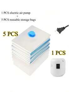 RAF 一套秋冬衣物收纳电动真空泵，防潮真空压缩袋，自动密封，适用于室内衣物、裤子、床上用品真空收纳，以及户外旅行衣物收纳袋