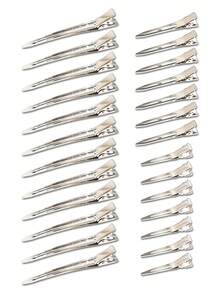 48个/24个/12个金属鸭嘴发夹，女士造型分区，银色长发发夹，鳄鱼夹卷发器，适用于厚发卷发棒，沙龙，DIY蝴蝶结，爪夹，发爪，发夹，发卡，发饰，头部饰品，女士发饰，发夹 - 彩色 - 查看 10