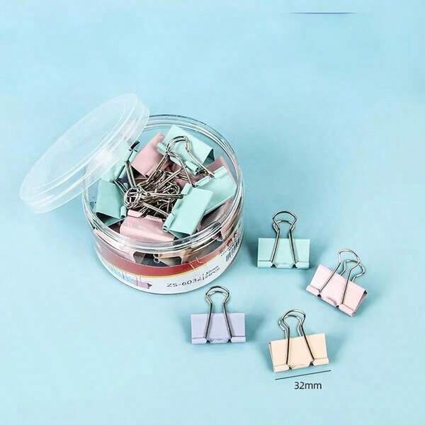 40/60pcs Assorted Colorful Butterfly Clips, Binder Clips, Large/Medium/Small Size Paper Clips, Document Organizer Office Supplies