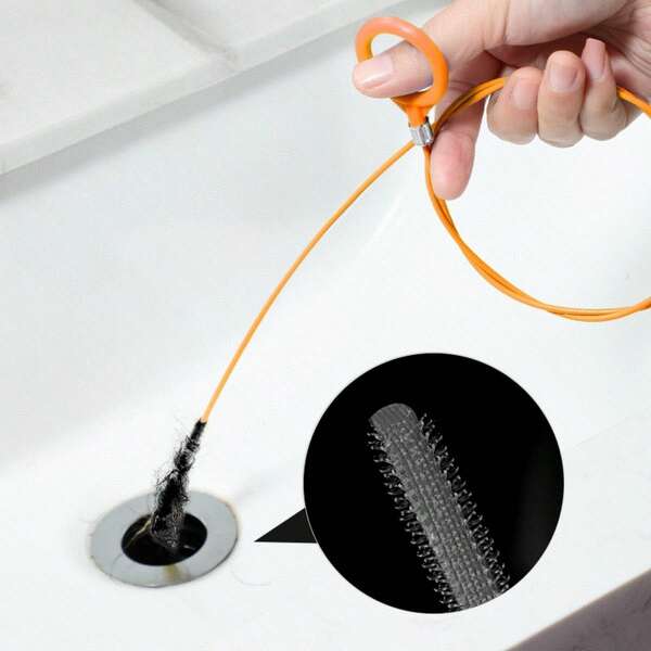 4pcs Drain Cleaner, Drain Clog Remover, Hair Catcher, Suitable For Shower, Kitchen Sink, Bathtub And Bathroom Pipes, Hair Trap Drain Cleaning Tool, 6/4/2/1pc