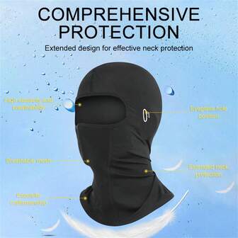 AD 1 Piece Cycling Balaclava Unisex Breathable Ice Silk Motorcycle Riding Sports Face Mask Neck Protec