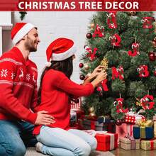 زخارف حرفية من الألف إلى الياء لتزيين شجرة عيد الميلاد - علامات شخصية معلقة للأبجدية الإنجليزية لصنع زخارف DIY