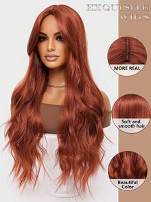 clouder Orange Brown Extra Long Curly Wig 30 Inch Cosplay Wig Halloween Christmas Wig Elegant Soft Matte Hair Loose Curls Casual Outing Street Punk Wig Rock Wig Fluffy Natural Cool Girl Synthetic Heat-Resistant Fiber Wig Suitable For Women Daily Party Wig Music Festival Wig Avant-Garde College Style Wig Modern Fashion Gothic Wig - 橘色 - 查看 4