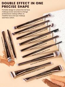 MAANGE 1pc/7pcs/5pcs/11pcs/16pcs/21pcs Professional Makeup Brush Set Includes: Brush Holder, Foundation Brush, Blush Brush, Eyeshadow Brush, Mascara Brush, Eyebrow Brush, Lip Brush, Highlighter Brush, Contour Brush, Nose Brush, Powder Brush, Makeup Tools, Makeup Brush Set, Women/Girls Travel Makeup Brush Set, Makeup Brush Set, Makeup Brush Set, Complete Makeup Brush Set, Makeup Brush Set, Full Makeup Set, Makeup Brush Set, Makeup Brush Set, Makeup Gift Set