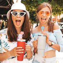 3/6/12 piezas Tapas de pajita de silicona lindas - Cubiertas protectoras de silicona, Tapas reutilizables simples para pajitas de taza, a prueba de polvo