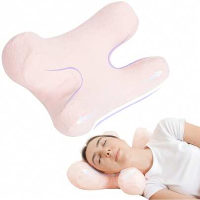 Adjustable Anti-Wrinkle Pillow For Side Sleepers - Down Alternative Beauty Pillow With Ergonomic Neck Support, Pain Relief & Comfort