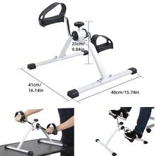 Folding Stepper, Leg Fitness Machine, Mini Fitness Bike, Muscle Exercise, Manual Foot Exercise Bike - White - View 2