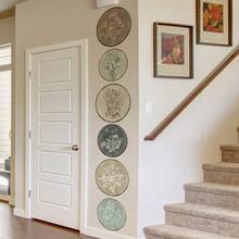 مجموعة من 6 قطع ديكور جداري خشبي فني ريفي عتيق بتصميم زهري بوهيمي كلاسيكي للمنزل والمزرعة والمقهى ومحل الزهور كهدايا وديكور