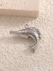 1 件不锈钢鱼形吊坠，适合 DIY 珠宝制作、项链、手链、手机吊饰、钥匙扣 - 魚 - 查看 7